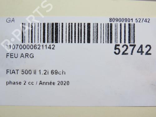 Used Left taillight FIAT 500 (312_) 1.2 (312AXA1A) (69 hp) 28832792