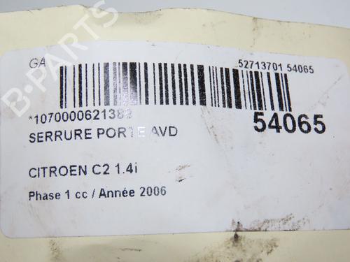 Used Front right lock CITROËN C2 (JM_) 1.4 (73 hp) 29196010