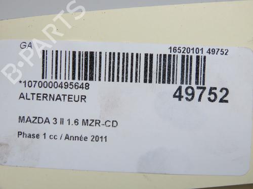 Alternator MAZDA 3 (BL) 1.6 MZ-CD (BL14) | BP33444877M7 - Image 9