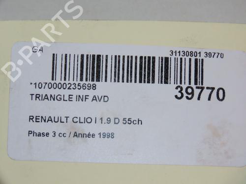 Used Right front suspension arm RENAULT CLIO I (B/C57_, 5/357_) 1.9 D (54 hp) 23173270