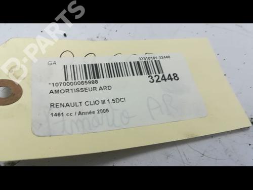 Right rear shock absorber RENAULT CLIO III (BR0/1, CR0/1) 1.5 dCi (C/BR0G, C/BR1G) | BP9595393M19 
