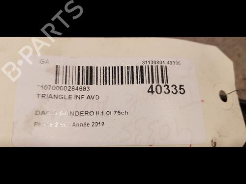Right front suspension arm DACIA SANDERO II 1.0 SCe 75 (B8JC, B8JD) | BP14875907M13 
