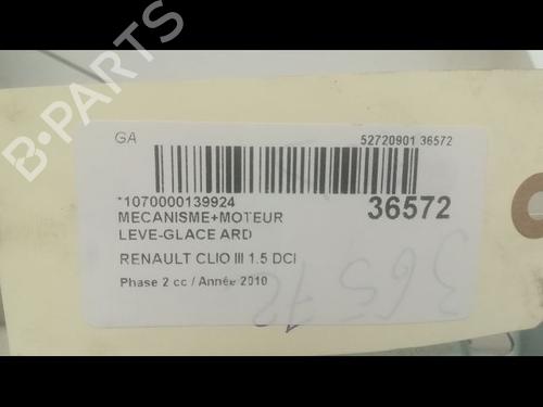 Used Rear right window mechanism RENAULT CLIO III (BR0/1, CR0/1) 1.5 dCi (BR17, CR17) (86 hp) 9599784