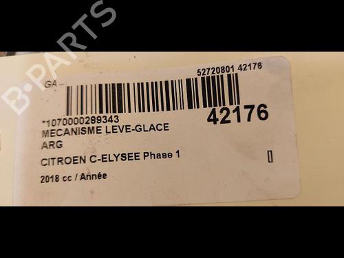 Used Rear left window mechanism CITROËN C-ELYSEE (DD_) 1.2 VTi 82 (82 hp) 9615366