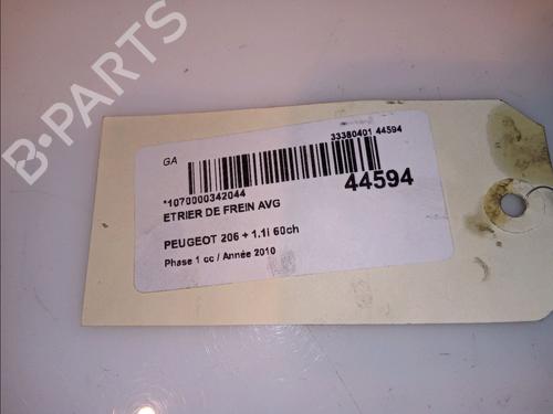 Used Left front brake caliper PEUGEOT 206+ (2L_, 2M_) 1.1 (60 hp) 14878491