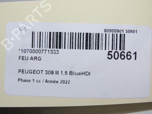 Venstre Baklys Venstre Baklys PEUGEOT 308 SW III (FC_, FJ_, FR_, F4_, FN_) BlueHDi 130 (FCYHZL, FCYHZT) (131 hp) 37252416 37252416
