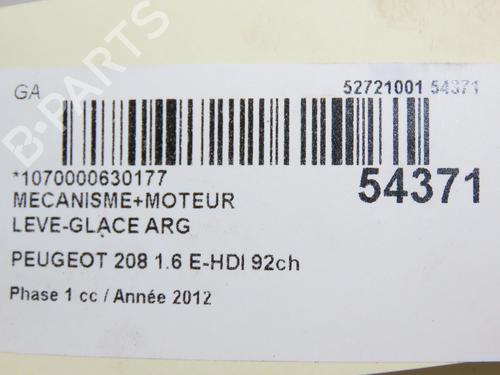 Rear left window mechanism PEUGEOT 208 I (CA_, CC_) 1.6 HDi | BP28446318C24