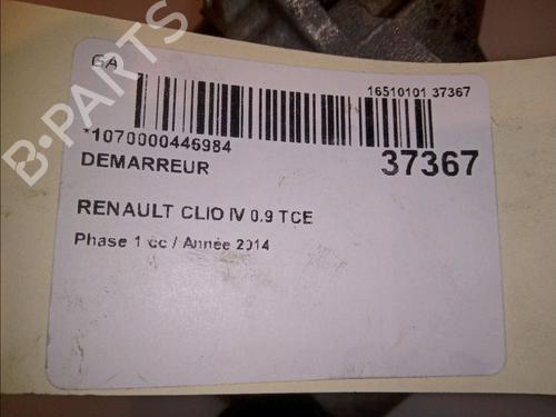 Used Starter RENAULT CLIO IV (BH_) 0.9 TCe 90 (BHNF, BHMA, BHMH, BHJK, BHJR) (90 hp) 14950334