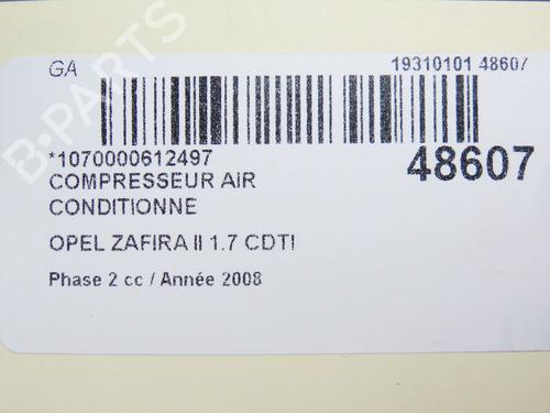 AC compressor OPEL ZAFIRA / ZAFIRA FAMILY B (A05) 1.7 CDTI (M75) | BP28829231M34 