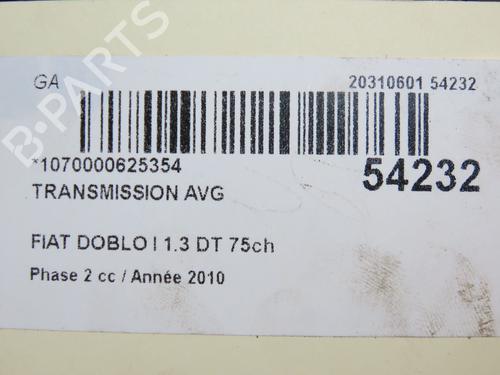 Left front driveshaft FIAT DOBLO Box Body/MPV (223_) 1.3 D Multijet | BP28967388M38