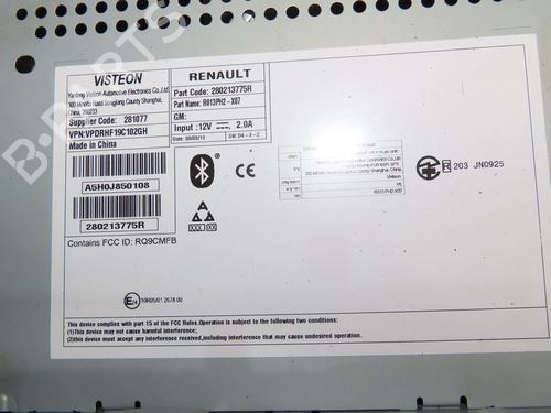 Radio RENAULT TWINGO III (BCM_, BCA_) 1.0 SCe 75 | BP32332349E6