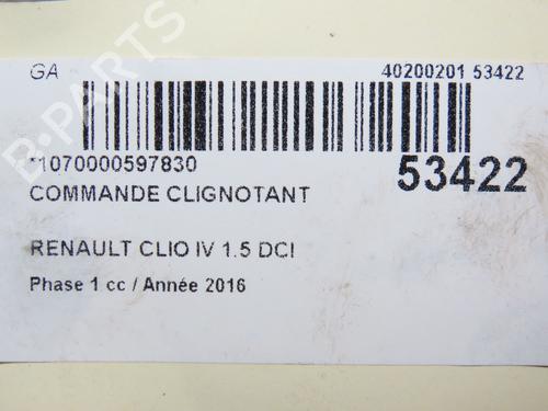 Used Steering column stalk RENAULT CLIO IV (BH_) 1.5 dCi 90 (90 hp) 28830304