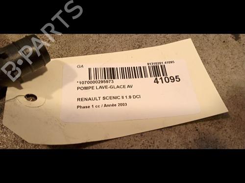 Used Washer pump Washer pump RENAULT SCÉNIC II (JM0/1_) 1.9 dCi (JM0G, JM12, JM1G, JM2C) (120 hp) 14881535 14881535