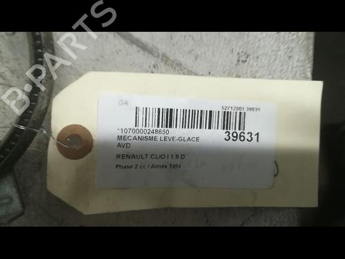 Used Front left window mechanism RENAULT CLIO I (B/C57_, 5/357_) 1.9 D (B/C/S576, B/C/S57L) (64 hp) 9609485
