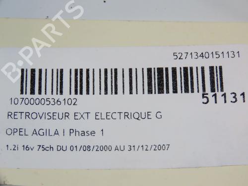 Left mirror OPEL AGILA A (H00) 1.2 16V (F68) | BP18859338C26 