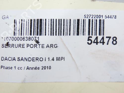 Rear left lock DACIA SANDERO 1.4 MPI LPG | BP28969101C100 