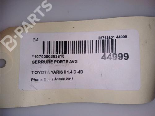 Front left lock TOYOTA YARIS (_P9_) 1.4 D-4D (NLP90_, NLP90R) | BP11102890C98 