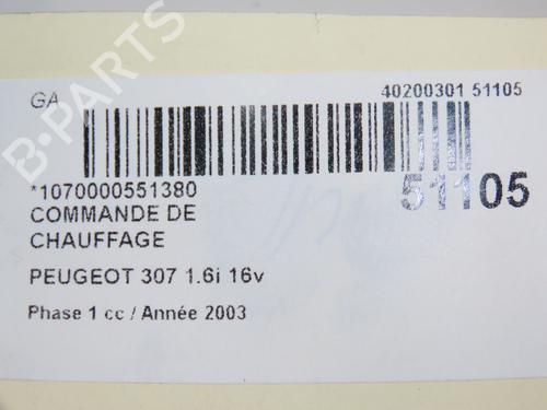 Climate control PEUGEOT 307 (3A/C) 1.6 16V | BP21799804I5 