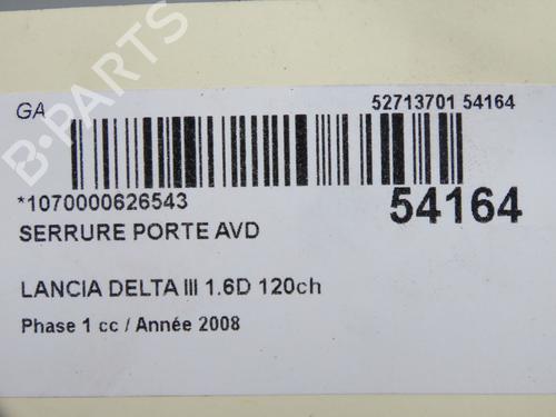 Used Front right lock Front right lock LANCIA DELTA III (844_) 1.6 D Multijet (844.AXC11, 844.AXC1A) (120 hp) 33279318 33279318