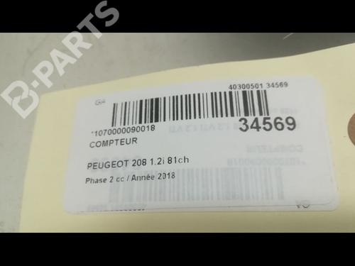 Instrument cluster PEUGEOT 208 I (CA_, CC_) 1.2 VTi 68 / PureTech 68 | BP9597603C47 