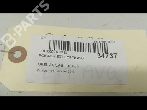 Front left exterior door handle OPEL AGILA B (H08) 1.0 (F68) | BP9597548C128 