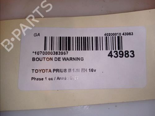 Used Warning switch TOYOTA PRIUS Liftback (_W2_) 1.5 Hybrid (NHW20_, NHW20R) (112 hp) 11100760