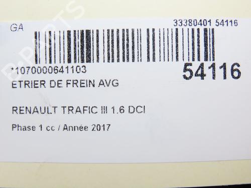 Left front brake caliper RENAULT TRAFIC III Van (FG_) 1.6 dCi 125 (FGMH) | BP28830086M105