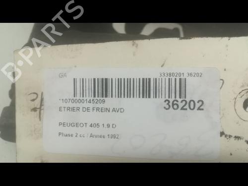 Used Right front brake caliper PEUGEOT 405 II (4B) 1.9 D (68 hp) 14877310