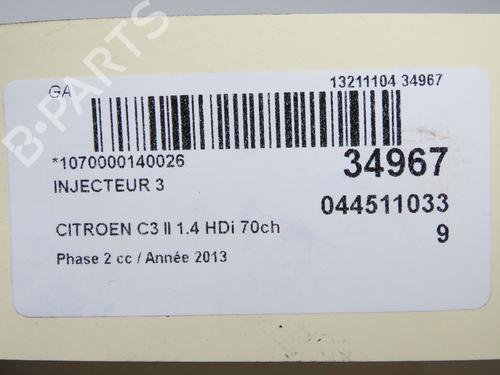 Injector CITROËN C3 II (SC_) 1.4 HDi 70 (SC8HZC, SC8HR0, SC8HP4) | BP34498045M100  - Image 5