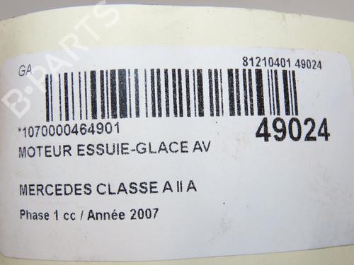 Used Front wiper motor MERCEDES-BENZ A-CLASS (W169) A 160 CDI (169.006, 169.306) (82 hp) 29441855