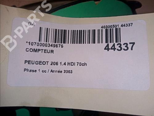 Instrument cluster PEUGEOT 206 Hatchback (2A/C) 1.4 HDi eco 70 | BP11101315C47 