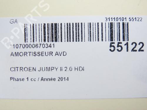 Used Right front shock absorber CITROËN JUMPY II Van 2.0 HDi 125 (128 hp) 29551190