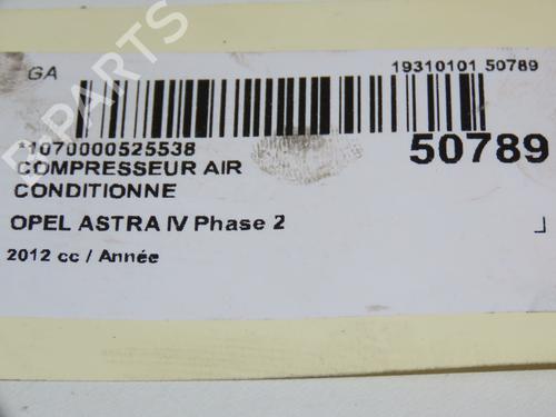 AC compressor OPEL ASTRA J (P10) 1.7 CDTI (68) | BP17868092M34 