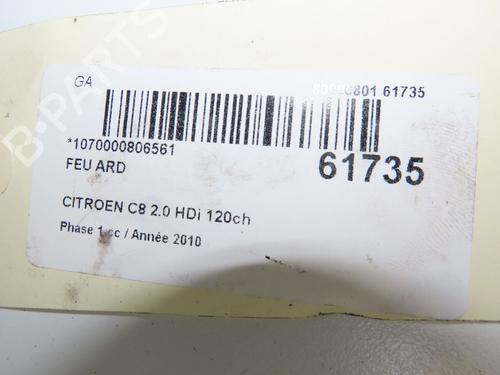 Used Right taillight Right taillight CITROËN C8 (EA_, EB_) 2.0 HDi (120 hp) 39698980 39698980
