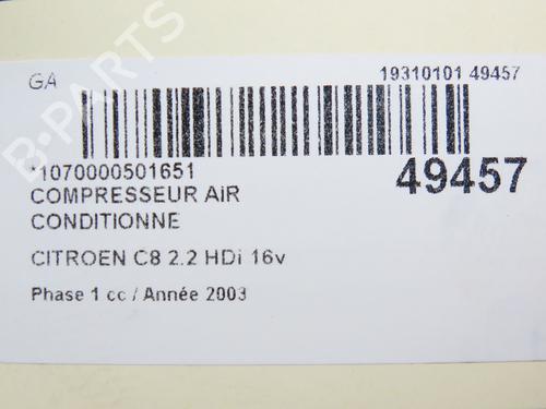 Used AC compressor CITROËN C8 (EA_, EB_) 2.2 HDi (128 hp) 28829234