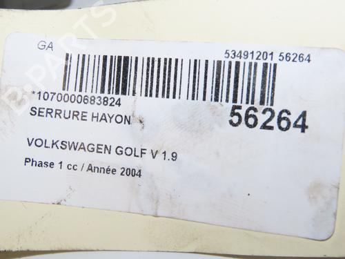 tailgate-lock-vw-golf-v-1k1-2003-2004-2005-2006-2007-2008-2009-2010-31865301 main image