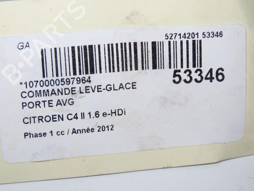 Left front window switch CITROËN C4 II (NC_) 1.6 HDi 110 | BP32657997I27 - Image 6