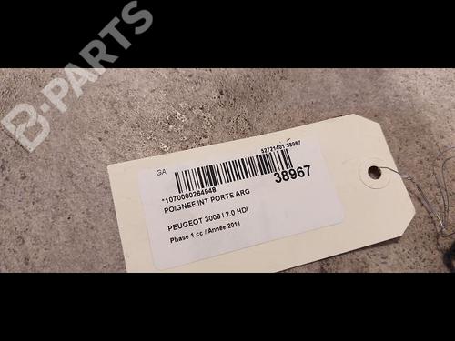 Rear left interior door handle PEUGEOT 3008 I MPV (0U_) 2.0 HDi 150 / BlueHDi 150 | BP9612030I15 
