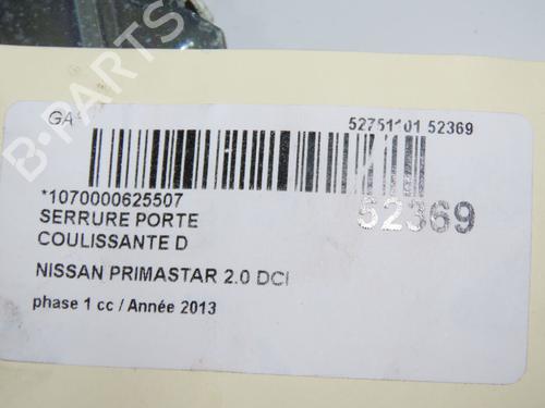 Used Rear right lock NISSAN PRIMASTAR Van (X83) 2.0 dCi 115 (114 hp) 31274435