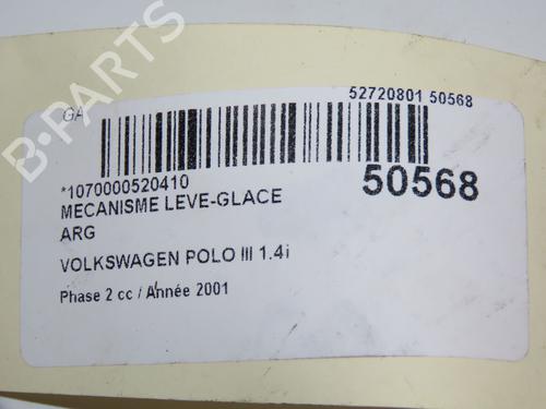 Used Rear left window mechanism VW POLO (6N2) 1.4 (60 hp) 28831780