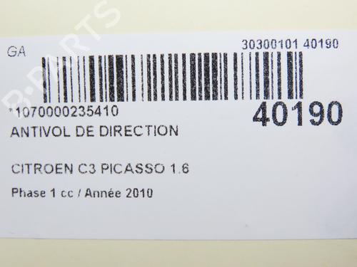 Used Ignition barrel CITROËN C3 Picasso (SH_) 1.6 HDi (90 hp) 9608158