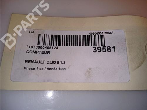 Instrument cluster RENAULT CLIO II (BB_, CB_) 1.2 (BB0A, BB0F, BB10, BB1K, BB28, BB2D, BB2H, CB0A,... | BP11487921C47 