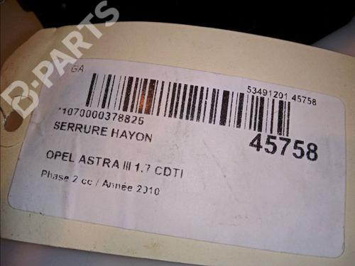 Tailgate lock OPEL ASTRA H GTC (A04) 1.7 CDTI (L08) | BP12116920C101 