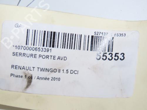Front right lock RENAULT TWINGO II (CN0_) 1.5 dCi (CN0E) | BP32100486C97 - Image 6