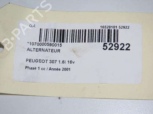 Used Alternator PEUGEOT 307 (3A/C) 1.6 16V (109 hp) 32308344