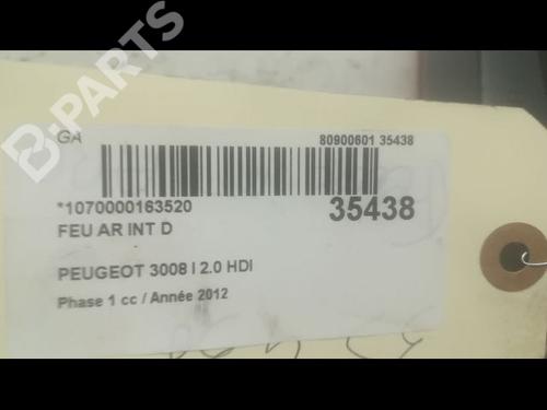 Right tailgate light PEUGEOT 3008 I MPV (0U_) 2.0 HDi Hybrid4 | BP9601455C80 