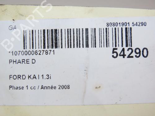 Used Right headlight FORD KA (RB_) 1.3 i ROCAM (70 hp) 28832493
