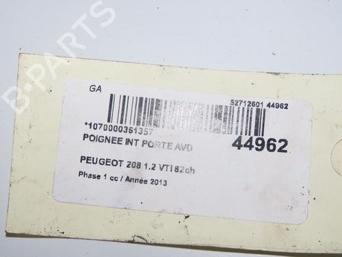 Used Front right interior door handle Front right interior door handle PEUGEOT 208 I (CA_, CC_) 1.2 VTI 82 (82 hp) 11102380 11102380