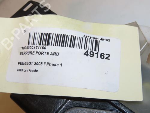Rear right lock PEUGEOT 2008 II (UD_, US_, UY_, UJ_, UR_, UC_) 1.2 PureTech 130 (USHNS, URHNS) | BP16667316C99 
