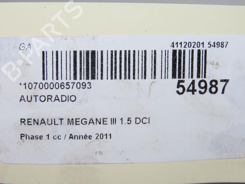 Used Radio Radio RENAULT MEGANE III Hatchback (BZ0/1_, B3_) 1.5 dCi (BZ09, BZ0D, BZ1W, BZ29, BZ14) (110 hp) 31162641 31162641